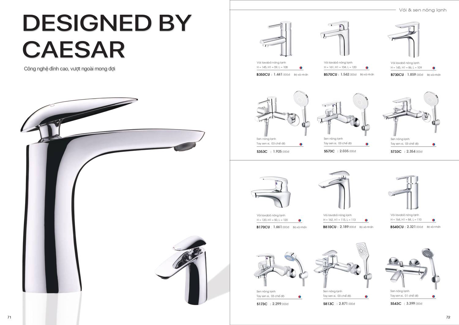 Catalogue và Bảng giá Thiết bị vệ sinh Caesar mới nhất 2024 - 2025 /Page 36